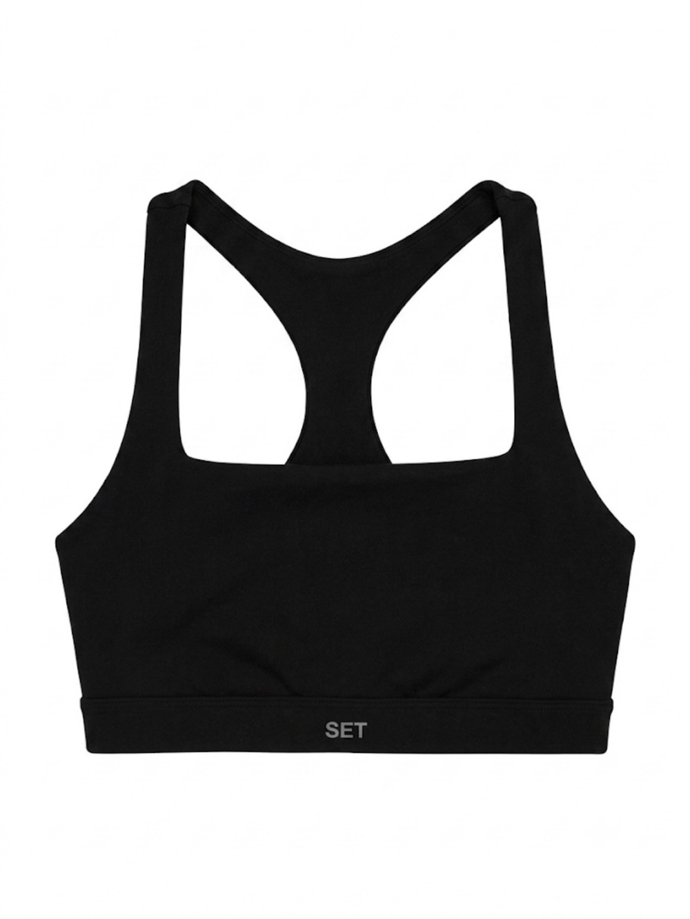 SET Active Luxform Racerback Sports Bra in Onyx / Black - Size XS